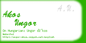 akos ungor business card